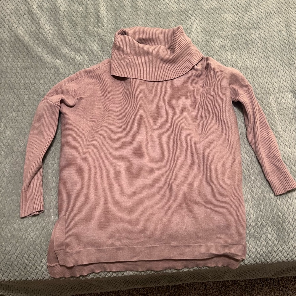 Mauve Turtleneck Sweater